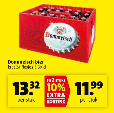 Dommelsch   krat bier folder aanbieding bij  Boni - details