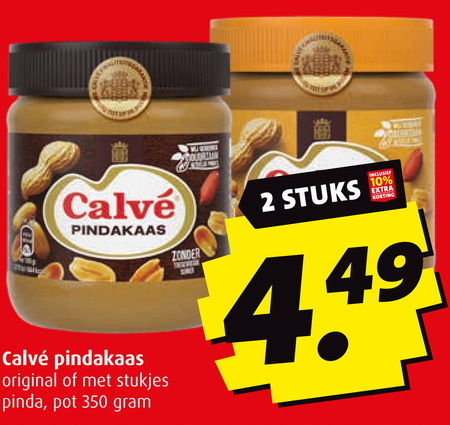 Calve   pindakaas folder aanbieding bij  Boni - details