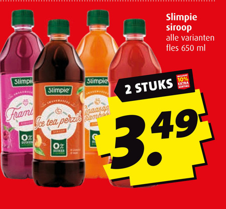 Slimpie   limonadesiroop folder aanbieding bij  Boni - details