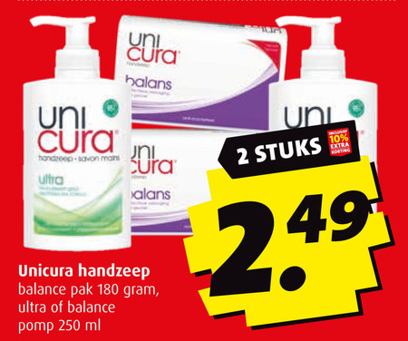 Unicura   handzeep folder aanbieding bij  Boni - details