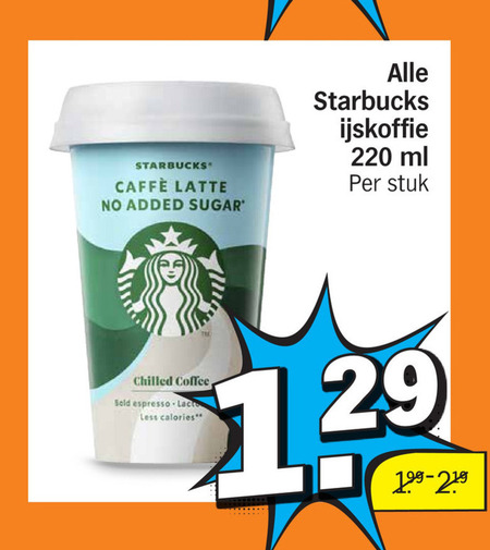 Starbucks   ijskoffie folder aanbieding bij  Albert Heijn - details