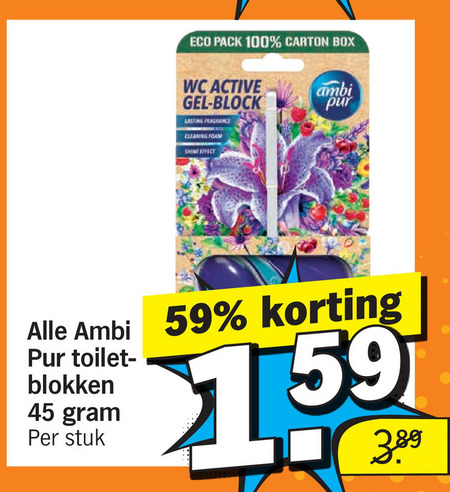 Ambi Pur   toiletblok folder aanbieding bij  Albert Heijn - details