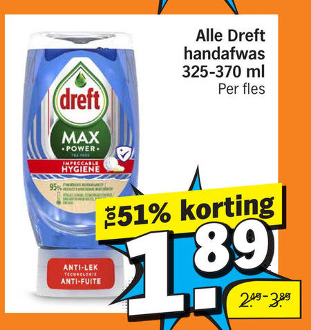 Dreft   afwasmiddel folder aanbieding bij  Albert Heijn - details