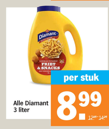 Diamant   frituurvet folder aanbieding bij  Albert Heijn - details