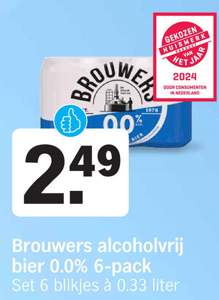 Brouwers   alcoholvrij bier folder aanbieding bij  Albert Heijn - details