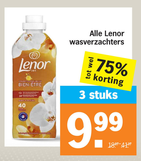 Lenor   wasverzachter folder aanbieding bij  Albert Heijn - details