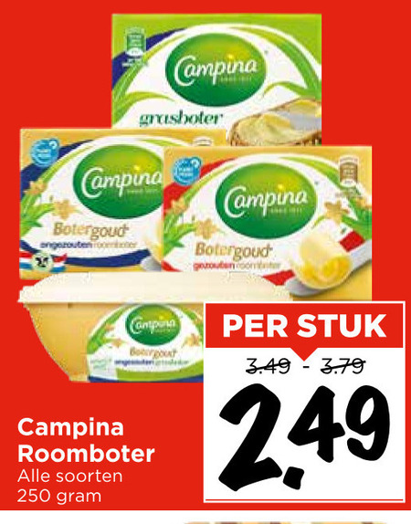 Campina   roomboter folder aanbieding bij  Vomar - details