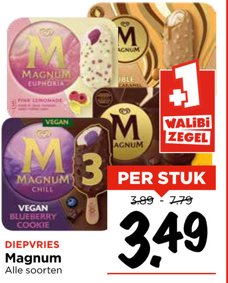 Magnum   ijslollies folder aanbieding bij  Vomar - details