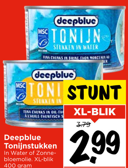 Deepblue   tonijn in blik folder aanbieding bij  Vomar - details