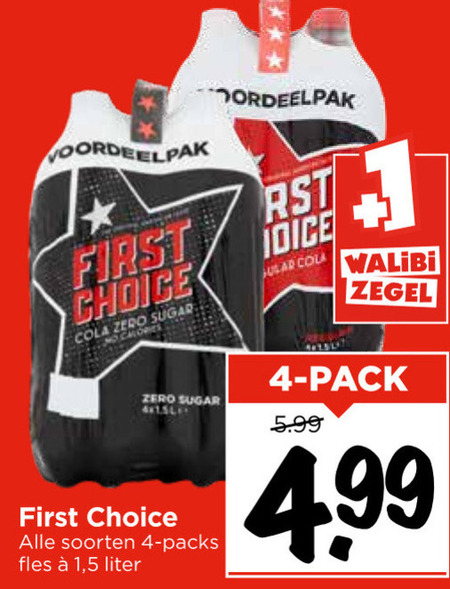 First Choice   cola folder aanbieding bij  Vomar - details