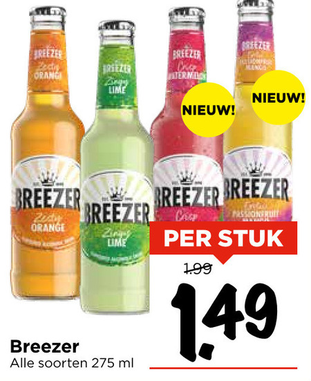 Breezer   mixdrank folder aanbieding bij  Vomar - details