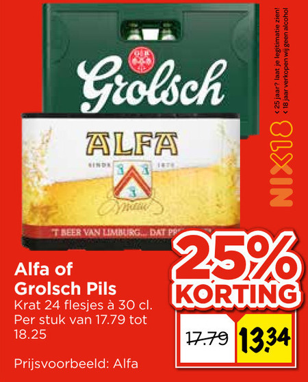 Grolsch   krat bier folder aanbieding bij  Vomar - details