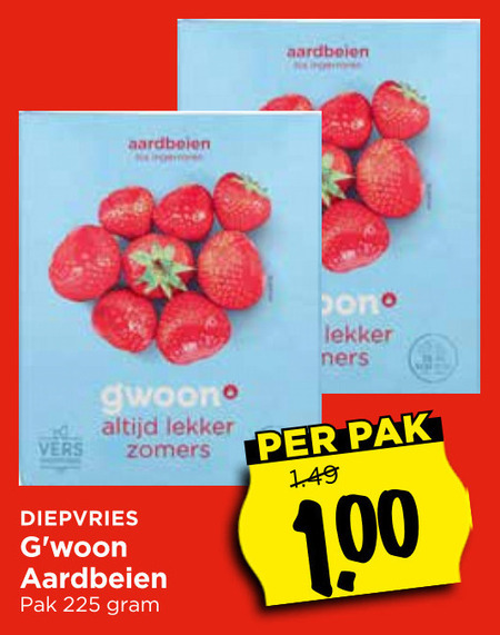 Gwoon   diepvriesfruit folder aanbieding bij  Vomar - details