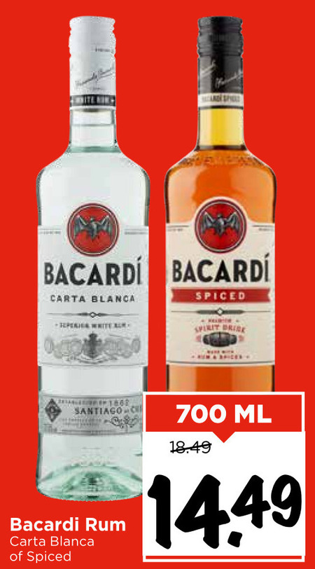 Bacardi   rum folder aanbieding bij  Vomar - details