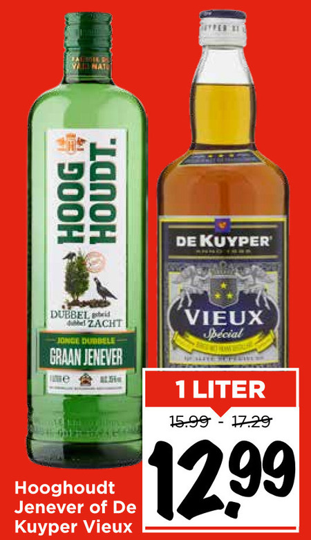 Hooghoudt   jenever, vieux folder aanbieding bij  Vomar - details