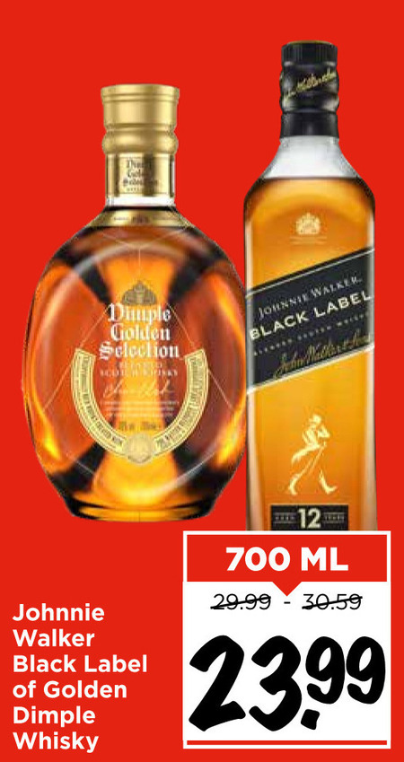 Johnnie Walker   whisky folder aanbieding bij  Vomar - details