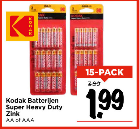 Kodak   batterij folder aanbieding bij  Vomar - details