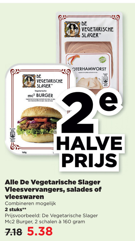 De vegetarische Slager   vegetarisch folder aanbieding bij  Plus - details