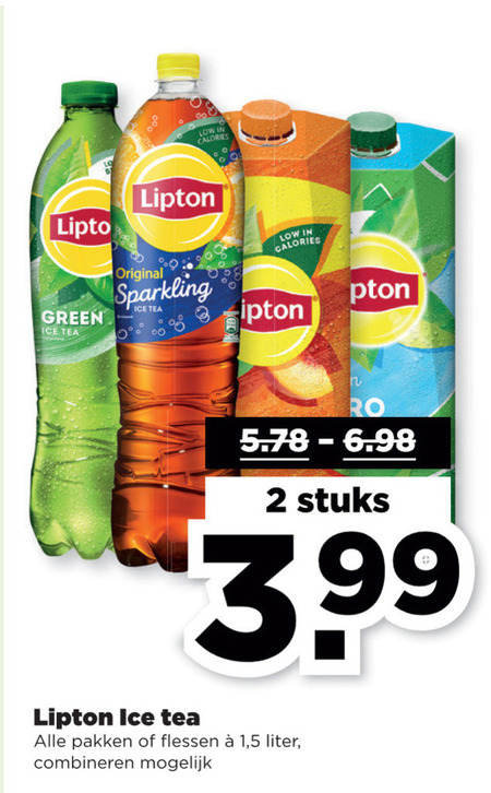 Lipton   ice tea folder aanbieding bij  Plus - details