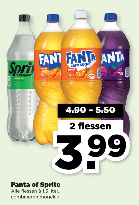 Fanta   frisdrank folder aanbieding bij  Plus - details