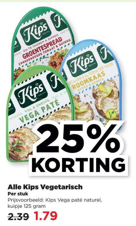 Kips   vegetarisch folder aanbieding bij  Plus - details