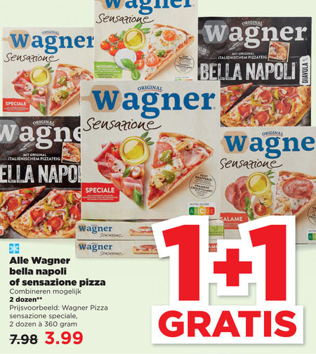 Wagner   diepvriespizza folder aanbieding bij  Plus - details