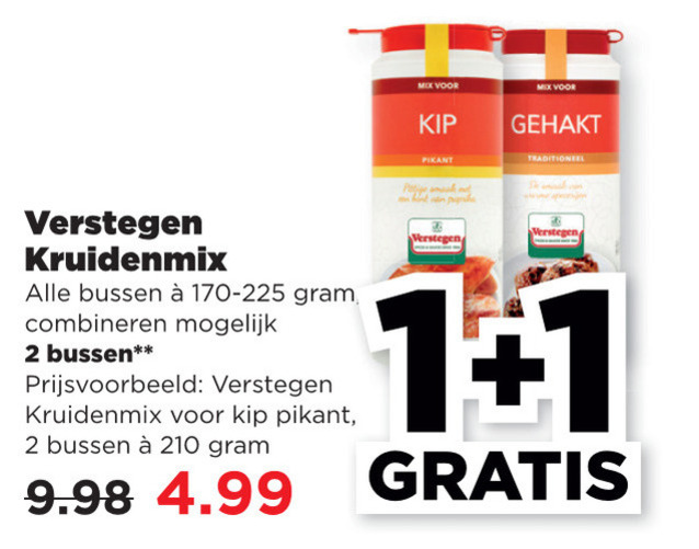 Verstegen   kruiden folder aanbieding bij  Plus - details