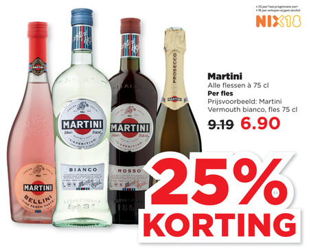 Martini   prosecco, vermouth folder aanbieding bij  Plus - details