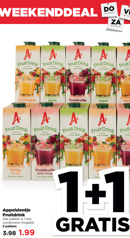 Appelsientje   fruitdrank folder aanbieding bij  Plus - details