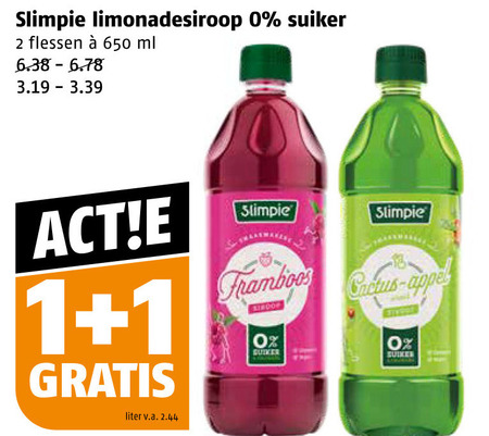 Slimpie   limonadesiroop folder aanbieding bij  Poiesz - details