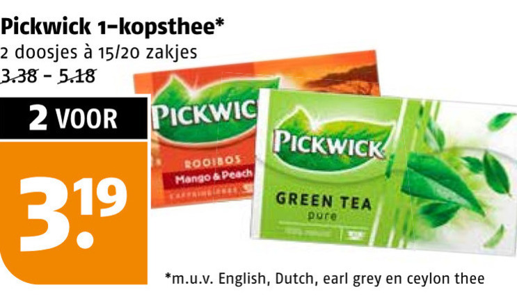 Pickwick   thee folder aanbieding bij  Poiesz - details