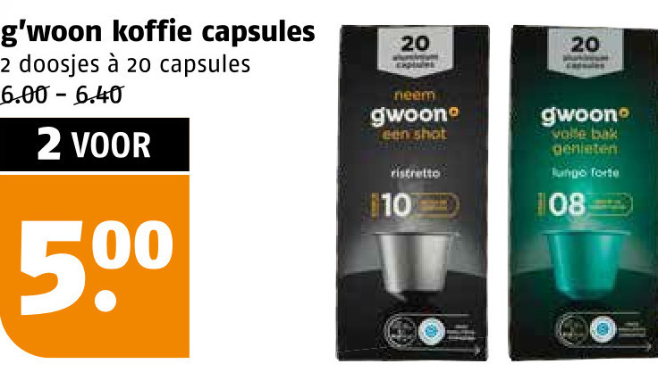 Gwoon   koffiecups folder aanbieding bij  Poiesz - details