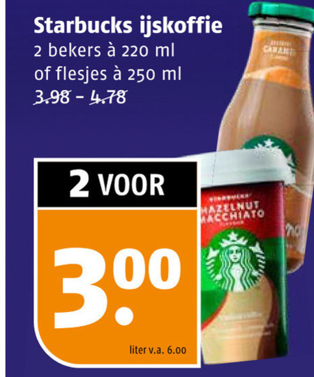 Starbucks   ijskoffie folder aanbieding bij  Poiesz - details