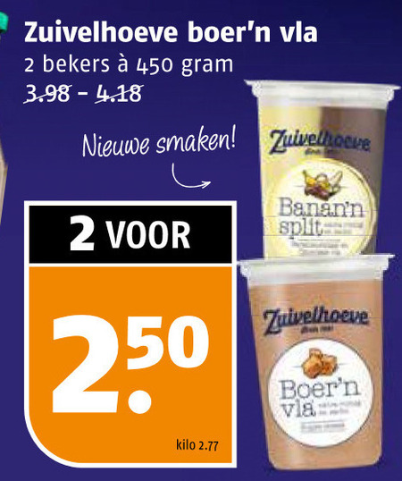 Zuivelhoeve   vla folder aanbieding bij  Poiesz - details