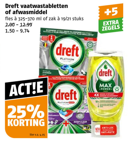 Dreft   afwasmiddel, vaatwasmiddel folder aanbieding bij  Poiesz - details