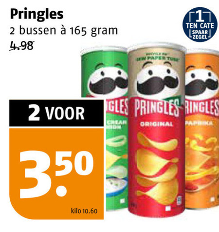 Pringles   chips folder aanbieding bij  Poiesz - details