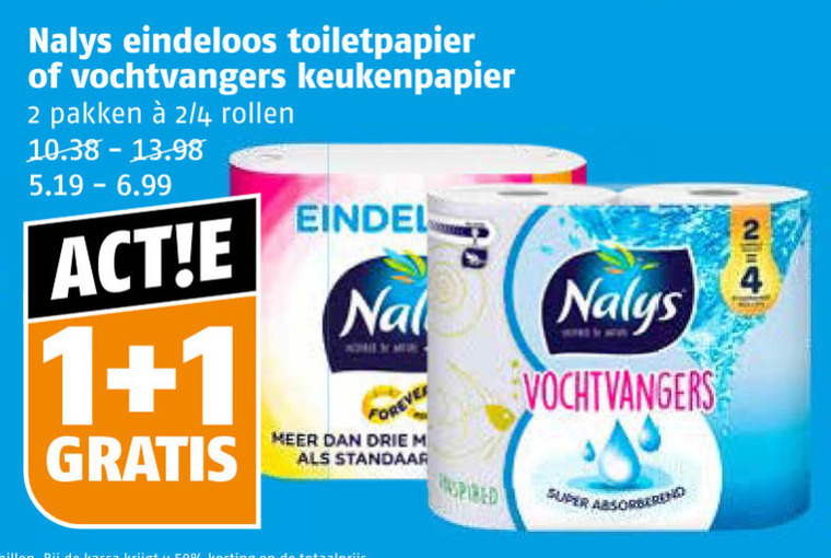 Nalys   toiletpapier, keukenpapier folder aanbieding bij  Poiesz - details