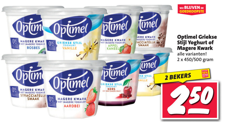 Optimel   kwark, vruchtenyoghurt folder aanbieding bij  Nettorama - details