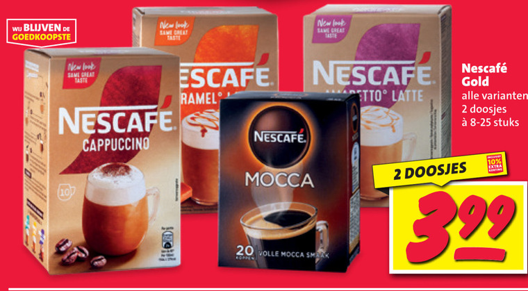 Nescafe   oploskoffie folder aanbieding bij  Nettorama - details