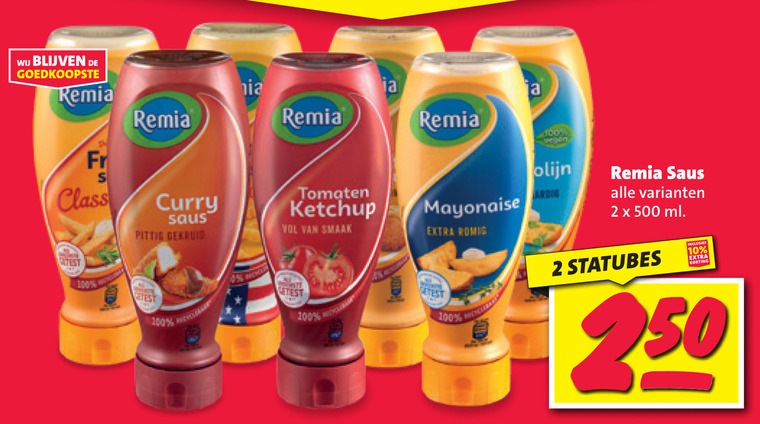 Remia   tomatenketchup, curryketchup folder aanbieding bij  Nettorama - details