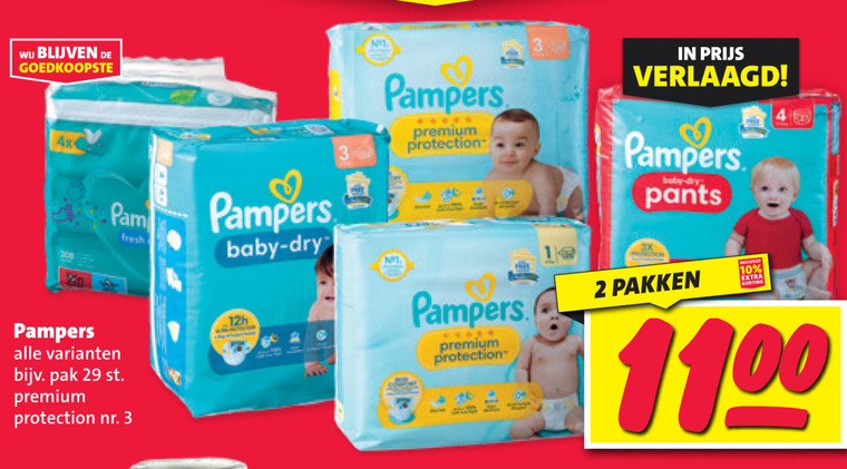 Pampers   luiers, luierbroekjes folder aanbieding bij  Nettorama - details