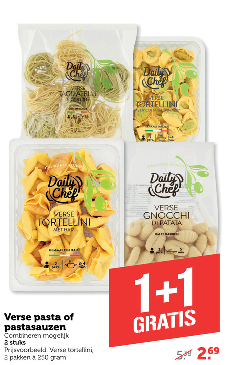 Daily Chef   pasta, tortellini folder aanbieding bij  Coop - details