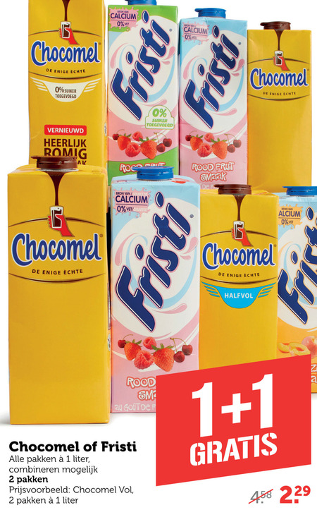 Fristi   chocolademelk, drinkyoghurt folder aanbieding bij  Coop - details