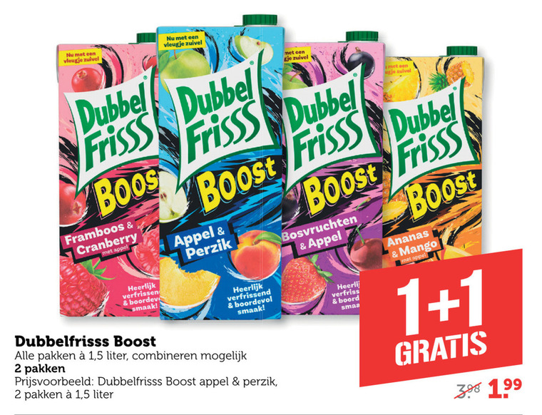 Dubbelfrisss   fruitdrank folder aanbieding bij  Coop - details