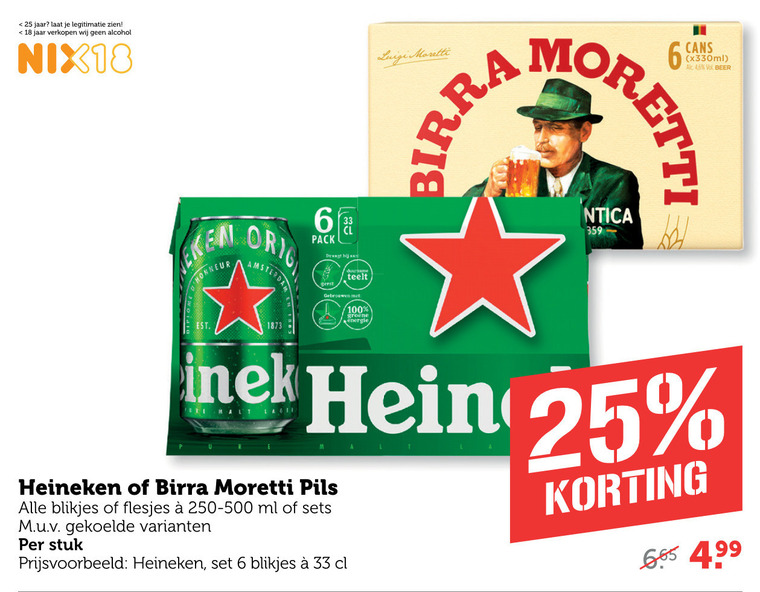 Birra Moretti   blikje bier folder aanbieding bij  Coop - details