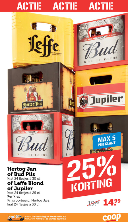 Hertog Jan   krat bier folder aanbieding bij  Coop - details