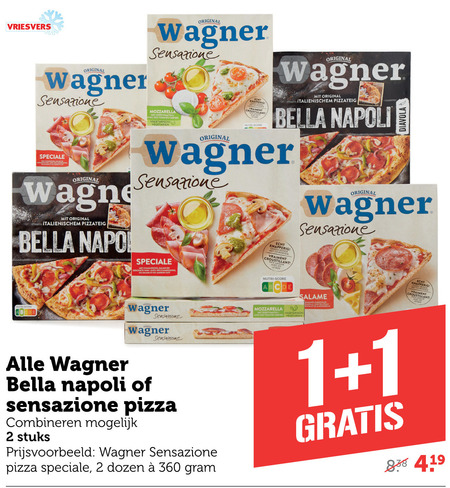 Wagner   diepvriespizza folder aanbieding bij  Coop - details