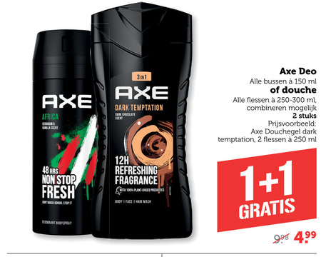 Axe   deodorant, douchegel folder aanbieding bij  Coop - details