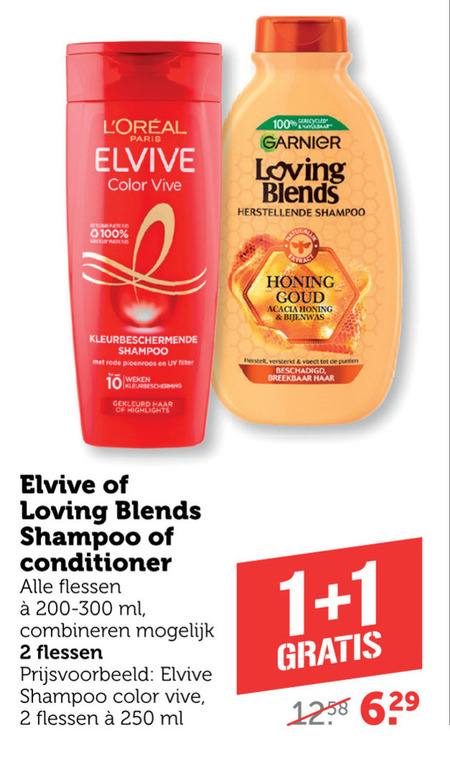 Garnier Loving Blends   shampoo, conditioner folder aanbieding bij  Coop - details