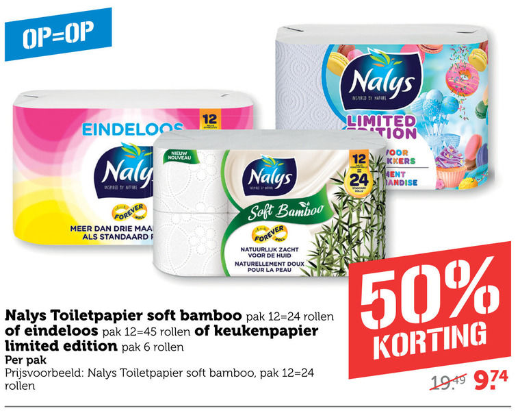 Nalys   toiletpapier folder aanbieding bij  Coop - details